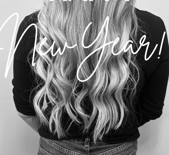 Long wavy blonde nano hair extensions